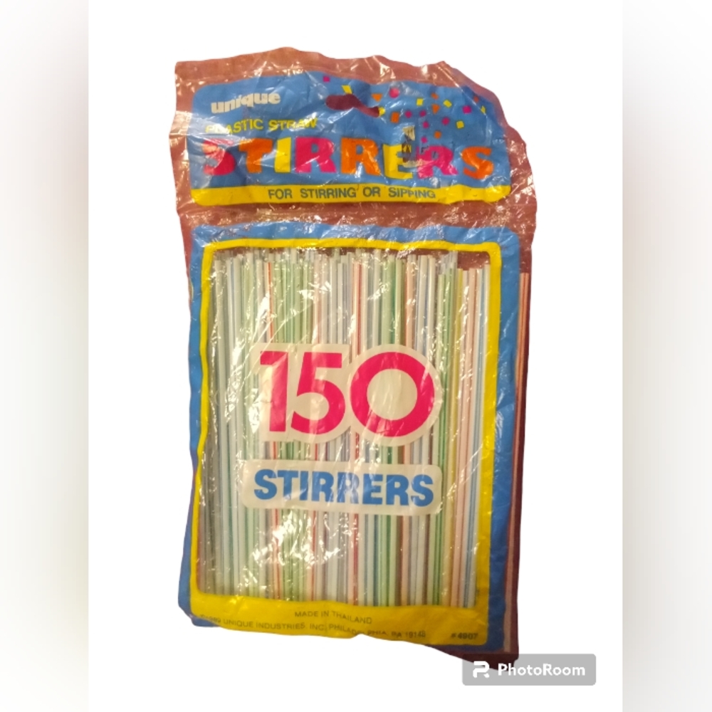 Vintage Plastic Straw Stirrers